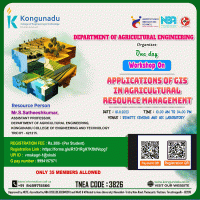 One Day Workshop on Application of GIS in Agricultural Resource Management 2023 Workshop Poster